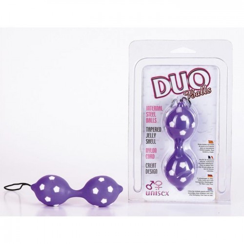 Вагинальные шарики на сцепке Duo Balls Hot Purple
