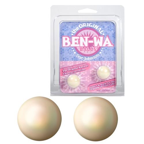 Маленькие вагинальные шарики белые Ben-Wa