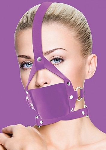 Кляп Leather Mouth Purple OUCH!