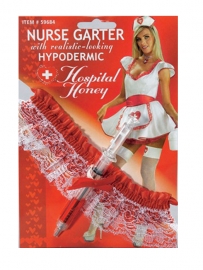 Подвязка медсестры со шприцом белый