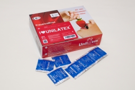 Презервативы Unilatex Strawberry Red 144 шт